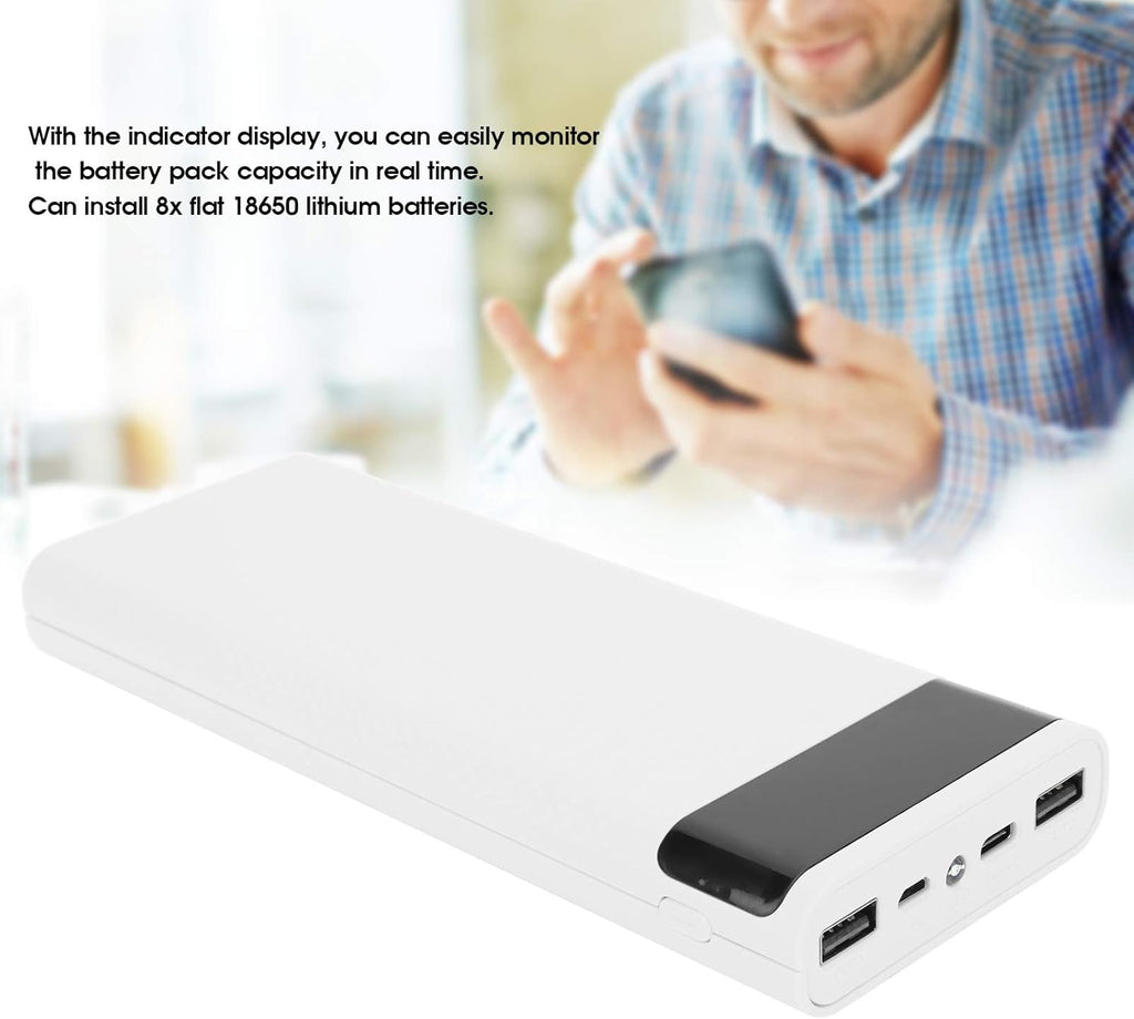 Power Bank Kit,Lightweight 8 x Battery Storage Box Power Bank Kit DIY Portable Power Bank Jacking Accessory