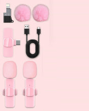 Load image into Gallery viewer, Lavalier Microphone with Noise Cancellation, Plug &amp; Play Pink
