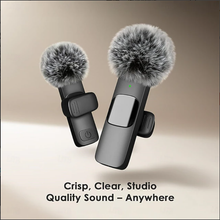 Load image into Gallery viewer, Mini Mic Wireless Microphone for iPhone, iPad, Android Lavalier Microphone for Video Recording with USB-C &amp; Lighting